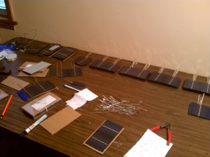 Solar Cells being Tabbed